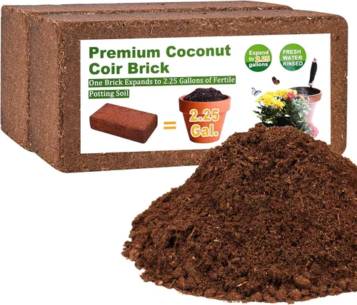 Miniatura 12 de Fibra de Coco Orgánica 1 Pieza Ladrillo de Fibra de Coco Comprimido Sustrato de Cáscara de Fibra de Coco Mantillo Núcleo de Corteza de Coco Medio