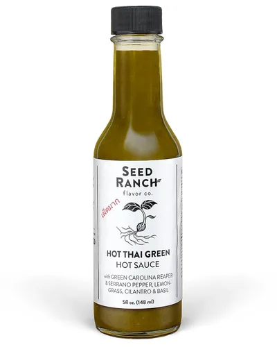 Miniatura 11 de Seed Ranch - Salsa tailandesa caliente, paquete de 3 – picante – Pimienta verde Carolina Reaper, salsa picante gourmet orgánica – Vegana, sin OMG