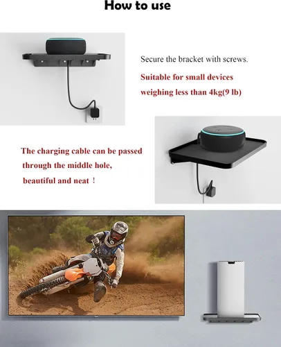 Miniatura 5 de Universal Smart Speaker Soporte de Pared y Estante para Dispositivos Echo/Homepod mini/Sonos Compatible con Montaje de WiFi Google Adecuado