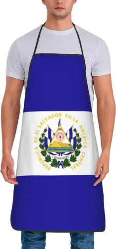 Miniatura 10 de Delantal impermeable de la bandera del orgullo del oso gay 100% poliéster, babero grande con impresión completa para el taller del restaurante