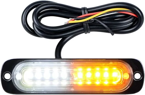 Miniatura 7 de CORP 100X ámbar blanco 10-LED emergencia faro advertencia peligro flash intermitente luz estroboscópica coche camión remolque 12 V 24 V