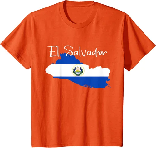 Miniatura 35 de Camiseta con la bandera de El Salvador, mapa de El Salvador, camiseta de Salvador para mujer