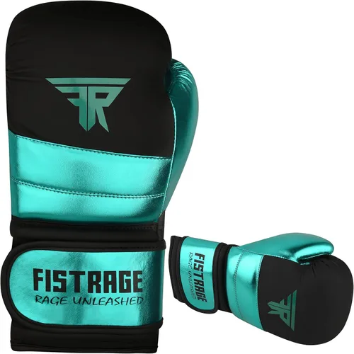 Miniatura 5 de FISTRAGE Guantes de boxeo de cuero metálico para entrenamiento de MMA, Muay Thai, Kick Boxing, Sparring, bolsa pesada, guantes de entrenamiento