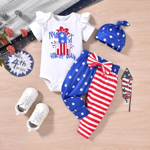 Miniatura 50 de fioukiay Conjunto de ropa de verano para bebés y niñas recién nacidas prematuros, mameluco, pantalones, diadema, conjunto de ropa para el verano
