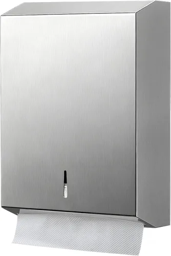 Miniatura 11 de Dispensador de toallas de papel para montaje en pared comercial, pliegue en C, multipliegue, triple pliegue, dispensador de toallas de mano sin Negro