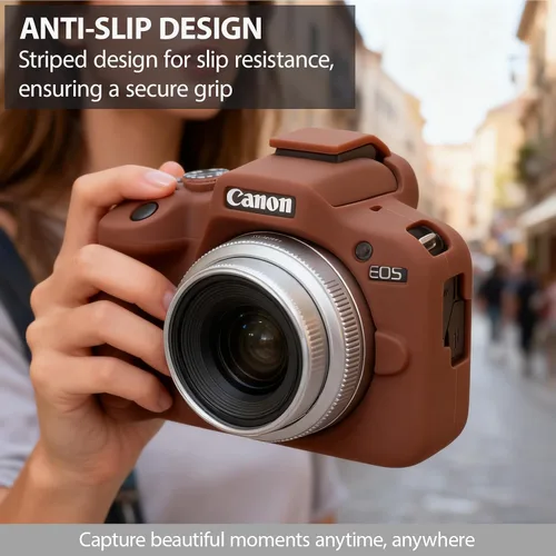 Miniatura 3 de Funda para Cámara Canon EOS R100, Funda Protectora de Silicona Suave, Antiarañazos, Funda Ajustada Delgada con Protector de Pantalla, Accesorios