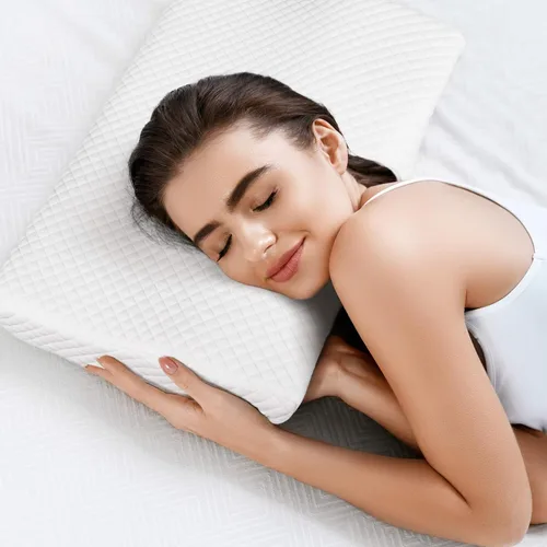 Miniatura 7 de ZAMAT Almohada de espuma viscoelástica para aliviar el dolor de cuello, almohada cervical ergonómica ortopédica ajustable para dormir con funda