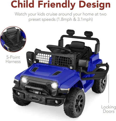Miniatura 5 de Productos de la mejor elección, juguete de paseo para niños de 6V, mini camioneta, auto eléctrico de juego con control remoto para padres