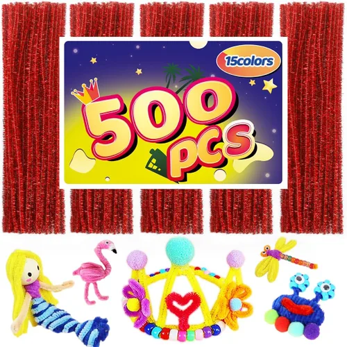 Miniatura 16 de Limpiadores de tuberías, limpiadores de tuberías para manualidades, manualidades y artesanías, manualidades, suministros para manualidades, Purpurina