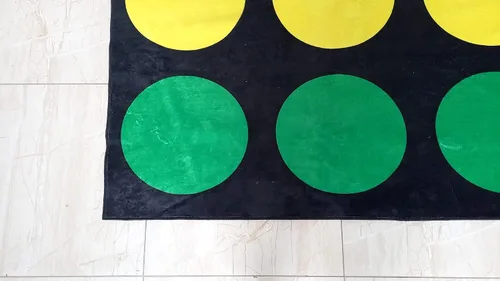 Miniatura 4 de Family Game Party Twister Rug - Alfombra de algodón negro C1027S (31 x 47 pulgadas = 31.5 x 47.2 in) para niños