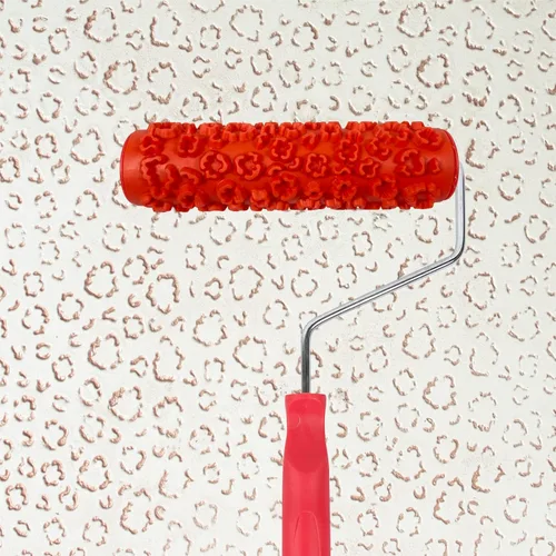 Miniatura 20 de Nichiyo - Rodillo de textura de 7 pulgadas, rodillo de pintura con patrón artístico decorativo DIY, rodillo de goma para decoración de paredes