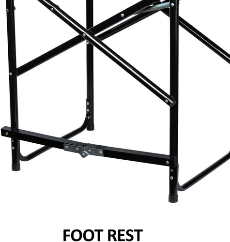 Miniatura 5 de Dura-Tech Silla alta plegable con mesa Comodidad estable elevada Duradera y resistente Comodidad acolchada Mesa plegable adjunta Capacidad