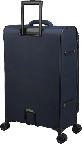 Miniatura 5 de it luggage Precursor - Juego de 3 ruedas giratorias expansibles de 8 ruedas a cuadros Softside, Gris con azul, It Luggage Precursor - Juego de 3
