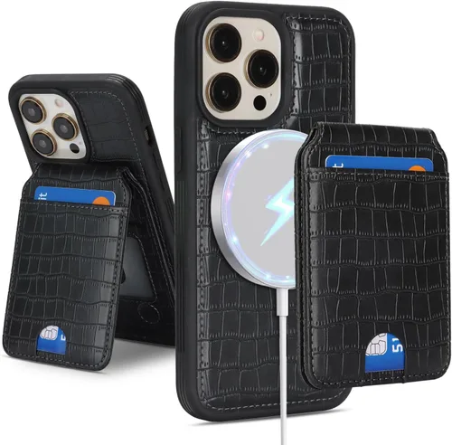 Miniatura 21 de Havaya Funda Cartera para iPhone 13 Pro Max e iPhone 12 Pro Max, Compatible con MagSafe 2 en 1, Desmontable Magnética con Portarjetas, Ranura