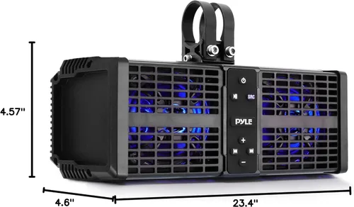 Miniatura 8 de Pyle Barra de sonido ATV/UTV de 11 pulgadas, altavoces Bluetooth UTV impermeables con amplificador de clase D integrado, sistema de altavoces de 2