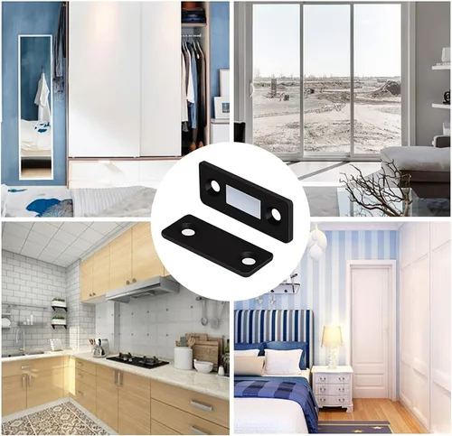 Miniatura 6 de Mousike Imanes magnéticos para puertas ultrafinas, de acero inoxidable, para cierre de puerta corrediza, armario de cocina, armario, armario