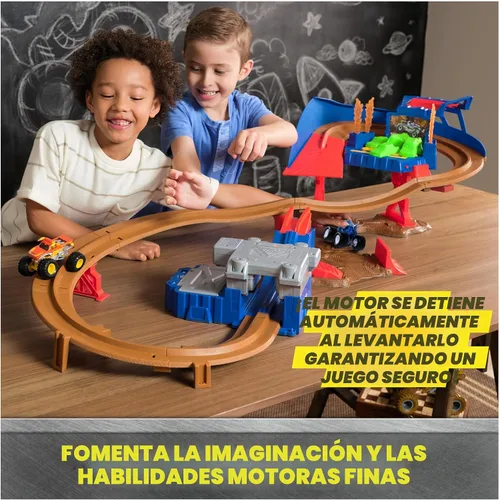Miniatura 5 de Monster Jam, Set de Mini Lanzaderas, Incluye Monster Mutt y Earth Shaker, Camiones Monstruo de Metal a Escala 1:87, Juguetes para Niños de 3, 4, 5