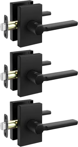 Miniatura 37 de Goldenwarm Manijas de puerta ficticias doradas, aleación de zinc resistente, palanca de puerta interior sin giro para pasillo y armario, perilla