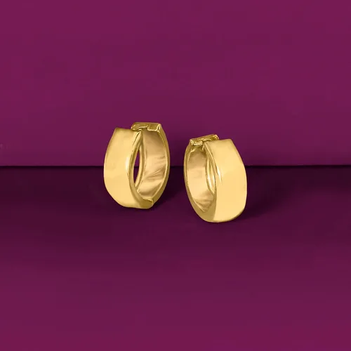 Miniatura 7 de Ross-Simons Pendientes de aro de oro amarillo italiano de 18 quilates
