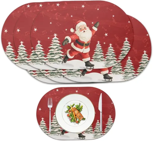 Miniatura 34 de Ghost Placemats Set of 2 Wipeable Faux Leather 12X18 Inch Waterproof Non-Slip Mats Spooky Table Decor Heat Resistant for Scary Dinner Party Fantasma