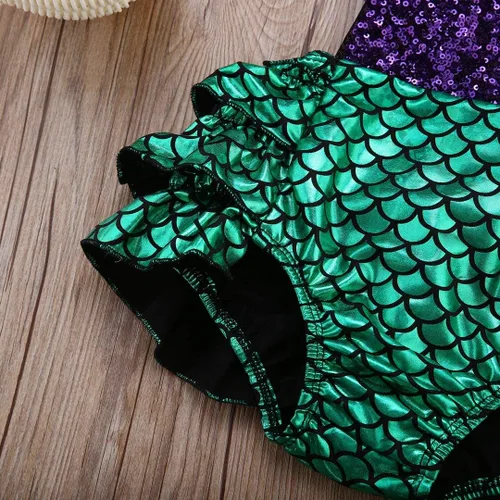 Miniatura 5 de Mameluco de sirena con lentejuelas para bebé niña