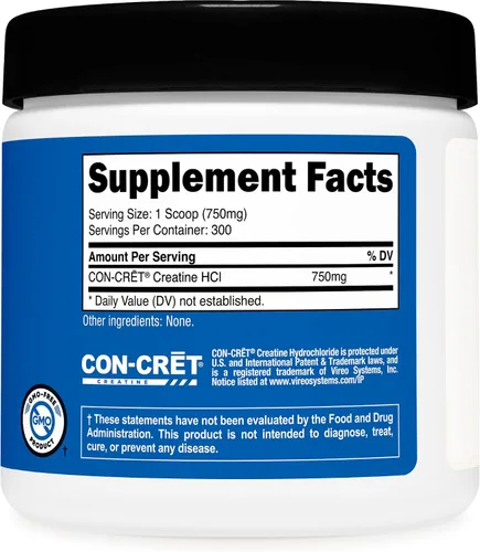 Miniatura 5 de Nutricost - Creatina HCl en polvo (8 OZ) - Hecha con creatina CON-CRET, 300 porciones