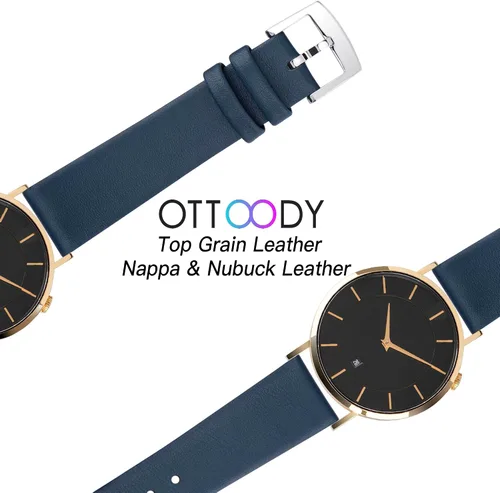 Miniatura 5 de Correas de reloj de cuero de liberación rápida, elegante y ultra suave, correa de reloj de cuero de grano superior para mujeres y hombres, elección