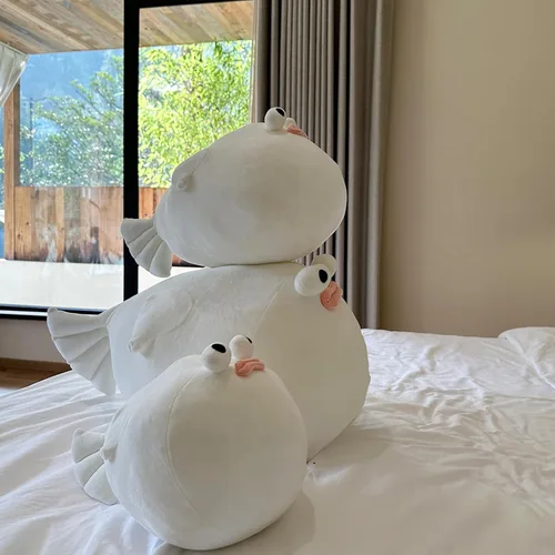 Miniatura 7 de Goylmc Almohada de Peluche de Pez Globo - 15.7 pulgadas Peluche de Animal Relleno de Pez Globo - Cumpleaños para Niñas Niños Adultos