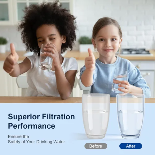 Miniatura 8 de Purewell PF-6 Elementos de purificación compuestos negros de 3 etapas, filtros de repuesto para filtros ProOne y Berkey, sistema de filtro de agua