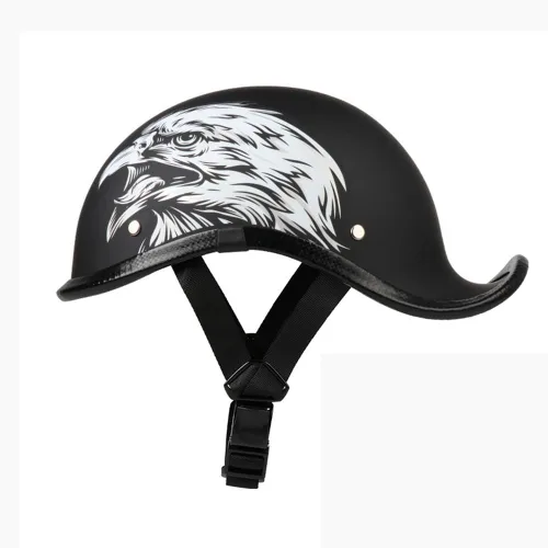Miniatura 16 de Medio casco de motocicleta vintage, aprobado por el DOT, para adultos, casco convertible vintage para scooters, ciclomotores, cascos de motocicleta