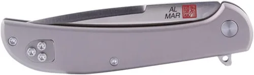 Miniatura 3 de Al Mar Cuchillos Ultralight Hawk Cuchillo plegable con mango de titanio de 2.75 pulgadas, titanio