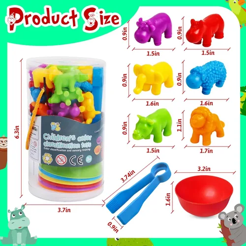 Miniatura 2 de Juguetes para contar dinosaurios, juegos a juego, clasificación, actividades de aprendizaje, manipulativos preescolares, juguetes Montessori