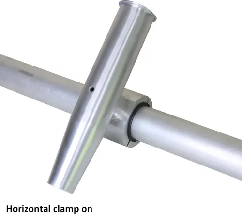 Miniatura 5 de Soporte de varilla de aluminio con abrazadera única en ajuste 1.5 ", 1.875 ", 2 "pulgadas horizontal o vertical Torre de barco de pesca/poste