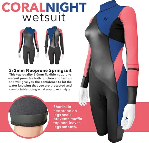 Miniatura 3 de Platinum Sun Shorty - Traje de neopreno de manga larga para mujer, 0.079 in, piedra caliza