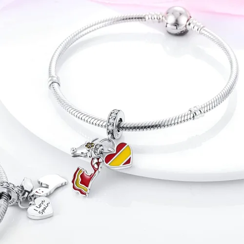Miniatura 3 de Parmuz Dijes para pulseras de plata de ley 925 con diseño de mariposa para viajes de verano, cuentas de la suerte del océano, regalo de joyería
