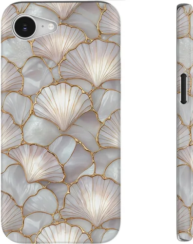 Miniatura 73 de bemal Funda para iPhone 12 Mini, estética, vintage, floreciente, peonía, concha, femenina, compatible con MagSafe, moderna, única, moderna, moderna
