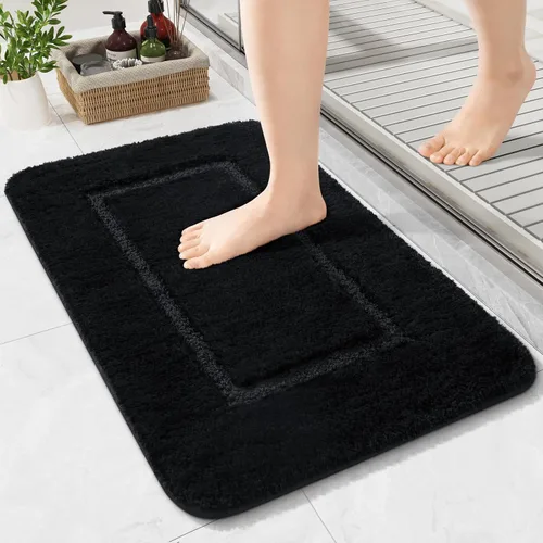 Miniatura 31 de LOCHAS Alfombras de baño, alfombra larga de baño de 24" x 60", alfombra antideslizante lavable para baño, alfombra suave y gruesa absorbente