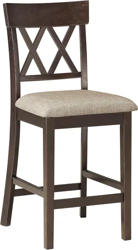 Miniatura 4 de Lexicon Baronscourt - Juego de 2 taburetes tapizados acolchados con altura de asiento 25.5 pulgadas, sillas de cocina con altura de mostrador