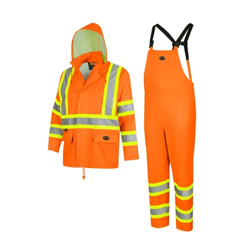 Miniatura 17 de Pioneer Hi Vis Traje de Lluvia Ligero Impermeable de Seguridad - Equipo de Lluvia Reflectante para Trabajo para Hombres y Mujeres Negro
