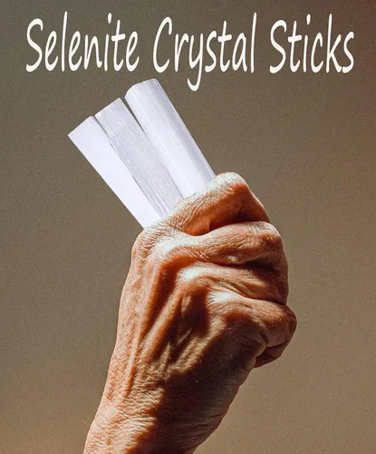 Miniatura 8 de XIANNVXI Palitos de selenita de 4 pulgadas, 12 varitas grandes de cristal de selenita blanco crudo, cristales crudos a granel para curación