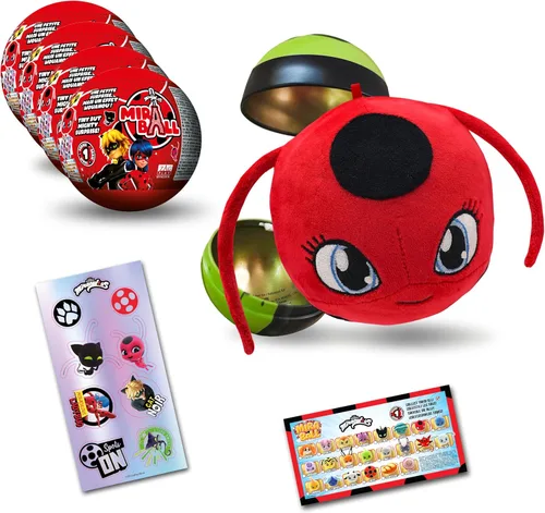 Miniatura 10 de Miraculous Ladybug MiraBall, sorpresa de 3 en 1, paquete de 3, caja sorpresa de juguetes para niños - Personajes coleccionables de programas