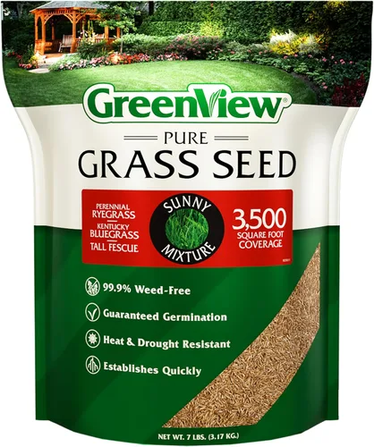 Miniatura 10 de GreenView Pure Grass Seed Sunny Mixture, bolsa de 20 libras. Cubre hasta 10,000 pies cuadrados.