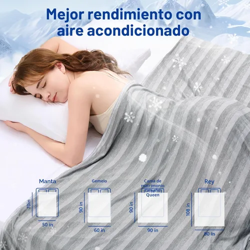 Miniatura 7 de Gohero Arc-Chill Q-Max - Mantas refrescantes para personas que duermen con calor >0.5, fibra fresca, para el verano, mantiene el cuerpo fresco
