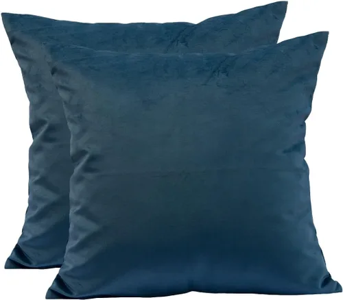 Miniatura 80 de TangDepot - Funda de almohada lisa de terciopelo, funda de cojín supersuave de lujo, muchas opciones de colores y tamaños