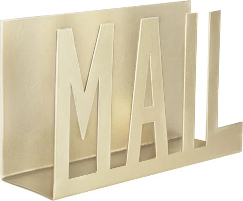 Miniatura 8 de MyGift Organizador de correo para encimera, moderno, de metal, negro, con diseño de letras de correo recortado, sobre de escritorio de oficina