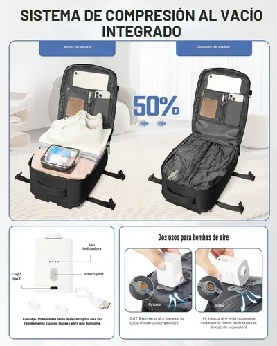 Miniatura 2 de WONHOX Mochila de Viaje Grande Equipaje de Mano Aprobada para Vuelo Mochila para Laptop Trabajo Negocios para Mujeres Hombres Mochila de Viaje