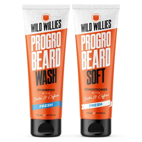 Miniatura 10 de Wild Willies Champú para barba con biotina y cafeína – Nutre y fortalece – Lavado facial hidratante anticaspa para hombres de todo tipo de barba