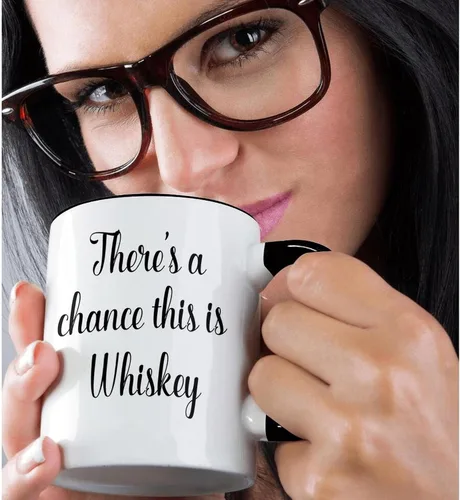 Miniatura 2 de 3dRose mug_235592_4 There A Chance This is Whiskey - Taza negra de dos tonos, 11 onzas