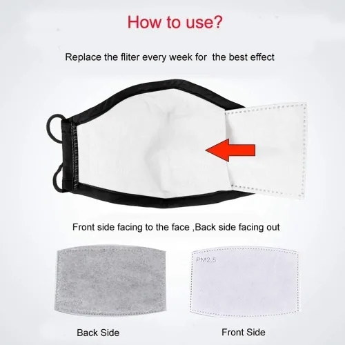 Miniatura 4 de 100 filtros de carbón activado PM2.5, colocados en una máscara protectora (5 capas)