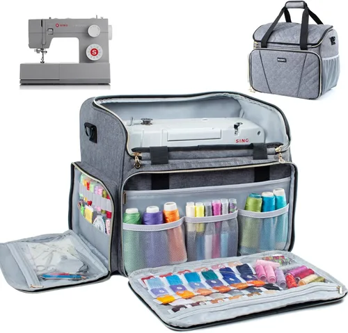 Miniatura 8 de BAGSFY Funda para máquina de coser para Brother, cubierta de polvo para máquina de coser para Singer, cubiertas de almacenamiento acolchadas